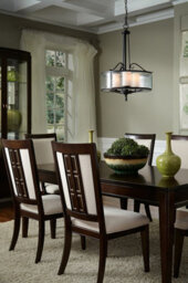 Luminosa Lighting Elstead Adonis 3 Light Ceiling Pendant Dark Cherry, E27 - thumbnail 2