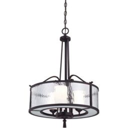 Luminosa Lighting Elstead Adonis 3 Light Ceiling Pendant Dark Cherry, E27 - thumbnail 3