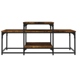 Berkfield Durable Coffee Table Smoked Oak 102X60X45 Cm Engineered Wood - thumbnail 4
