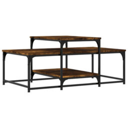 Berkfield Durable Coffee Table Smoked Oak 102X60X45 Cm Engineered Wood - thumbnail 6