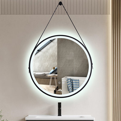 G-Rad Round Led Dimmable Chrome Framed Mirror - 800M - image 1