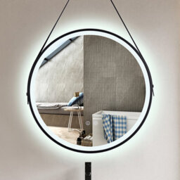 G-Rad Round Led Dimmable Chrome Framed Mirror - 800M - thumbnail 2