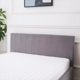Kosy Koala Ottoman Bed Gas Lift Storage Grey 4Ft Small Double And 1 Mattress Line Pattern Velvet Bedroom - thumbnail 3