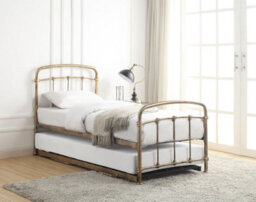 Save On Goods UK 3Ft Single Overnighter Guest Bed Retro Bed Frame,antique Bronze,metal Industrial, Scaffold Style - thumbnail 3