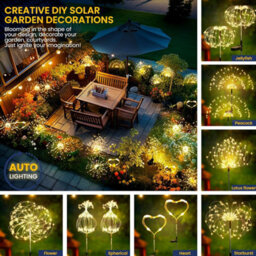 2 Pack 120 Led Solar Garden Lights, Waterproof Fairy Decor For Yard Pathway Patio - Warm White - thumbnail 2