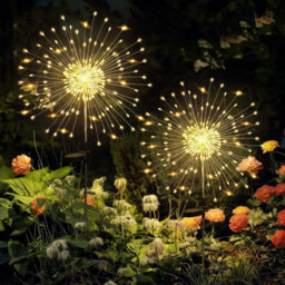 2 Pack 120 Led Solar Garden Lights, Waterproof Fairy Decor For Yard Pathway Patio - Warm White - thumbnail 1