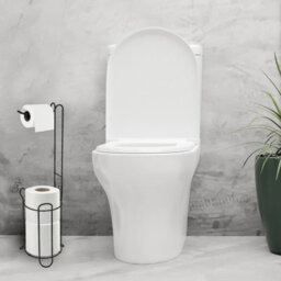 Vivo Toilet Paper Roll Holder Floor Free Standing Bathroom Tissue Loo Rolls Storage - thumbnail 6