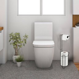 Vivo Toilet Paper Roll Holder Floor Free Standing Bathroom Tissue Loo Rolls Storage - thumbnail 5