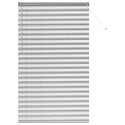 Berkfield Modern Window Blind With Curtains Manual Silver Aluminium
