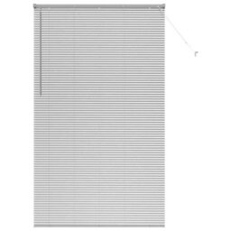 Berkfield Modern Window Blind With Curtains Manual Silver Aluminium