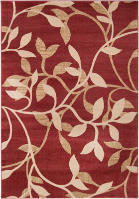 Livabliss Riley-Vintage Red Beige Brown Traditional Boho Living Dining Bedroom Rug 160 X 230 Cm Easy Care, Non Shedding - image 1