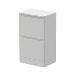 500mm Bathroom Vanity Unit Free Standing Storage Cabinet Soft Close White Gloss - thumbnail 1