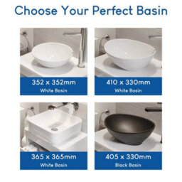 500mm Bathroom Vanity Unit Free Standing Storage Cabinet Soft Close White Gloss - thumbnail 4
