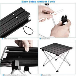 Ultralight Folding Camping Table, Portable Aluminium Outdoor Desk For Picnic, Bbq, Or Garden. - thumbnail 4