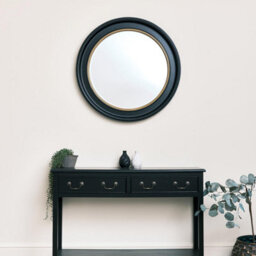 Melody Maison Large Round Black & Gold Wall Mirror - 80Cm X 80Cm - thumbnail 3