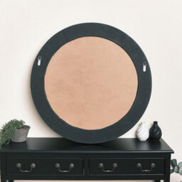 Melody Maison Large Round Black & Gold Wall Mirror - 80Cm X 80Cm - thumbnail 6