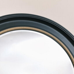 Melody Maison Large Round Black & Gold Wall Mirror - 80Cm X 80Cm - thumbnail 4