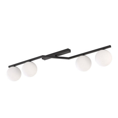 Emibig Lighting Emibig Naton Ceiling Lamp 4 X E14 Black With White Shade - image 1