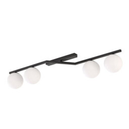 Emibig Lighting Emibig Naton Ceiling Lamp 4 X E14 Black With White Shade - thumbnail 1
