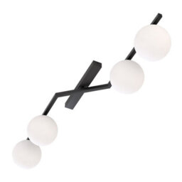 Emibig Lighting Emibig Naton Ceiling Lamp 4 X E14 Black With White Shade - thumbnail 2