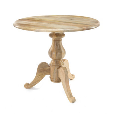Elm Home And Garden Solid Wood Light Oak Finish Round Dining Table H77 X W90 X D90Cm - image 1
