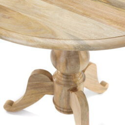 Elm Home And Garden Solid Wood Light Oak Finish Round Dining Table H77 X W90 X D90Cm - thumbnail 3