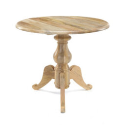 Elm Home And Garden Solid Wood Light Oak Finish Round Dining Table H77 X W90 X D90Cm - thumbnail 2