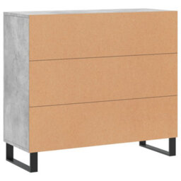 Berkfield Sideboard Concrete Grey 90X34X80 Cm Engineered Wood - thumbnail 8