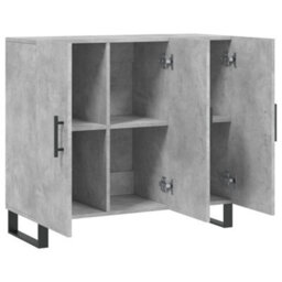 Berkfield Sideboard Concrete Grey 90X34X80 Cm Engineered Wood - thumbnail 5
