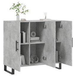 Berkfield Sideboard Concrete Grey 90X34X80 Cm Engineered Wood - thumbnail 4