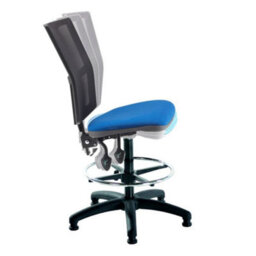 Mist 2 Mesh Back Draughtsman Chair - Blue Fabric - thumbnail 6