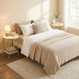 Gainoom Side Table White & Gold Modern Round End Table With Faux Marble Top & Bottom Storage Shelf - thumbnail 4