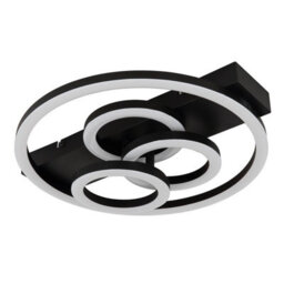 Luminosa Lighting Luminosa Darryl I Integrated Led Semi Flush Ceiling Light Matt Black 4X Led Dimmable 2700-6500K Remote Control Timer - thumbnail 2