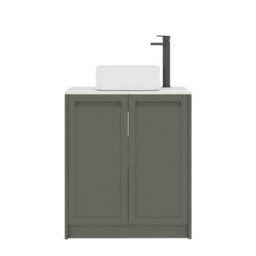 Royal Bathrooms Royal Bathroom Elmore 700mm Matt Green Freestanding Countertop Bathroom Vanity Unit 2 Door With Elena Basin - thumbnail 7