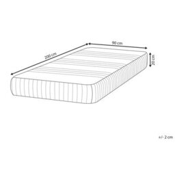 Beliani Gel Memory Foam Mattress Happiness H3/4 Firm 90 X 200 Cm (Eu Single) - thumbnail 3