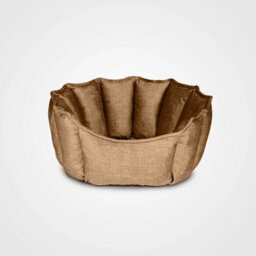 Bronze Plush Dog & Cat Bed Washable Removable - Small 50X50 - thumbnail 3