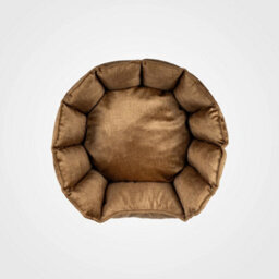 Bronze Plush Dog & Cat Bed Washable Removable - Small 50X50 - thumbnail 5