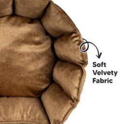 Bronze Plush Dog & Cat Bed Washable Removable - Small 50X50 - thumbnail 4
