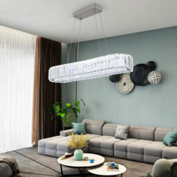 Silver Led Pendant Hanging Light 57Cm 3 Color Lights Remote Control - thumbnail 2