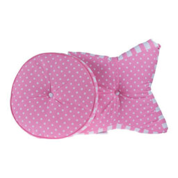 Homescapes Pink Polka Dots Star Floor Cushion - thumbnail 5