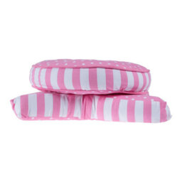 Homescapes Pink Polka Dots Star Floor Cushion - thumbnail 4