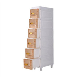 6 Tier Tea Slim Storage Cabinet Narrow Slide Out Drawers Bathroom Kitchen Gap Storage Unit - thumbnail 2