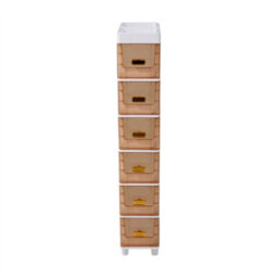 6 Tier Tea Slim Storage Cabinet Narrow Slide Out Drawers Bathroom Kitchen Gap Storage Unit - thumbnail 1