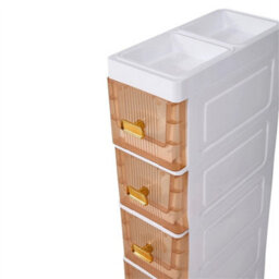 6 Tier Tea Slim Storage Cabinet Narrow Slide Out Drawers Bathroom Kitchen Gap Storage Unit - thumbnail 6