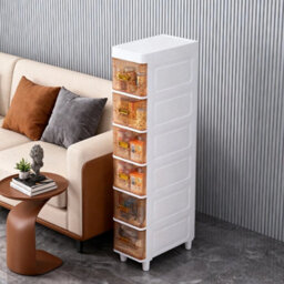 6 Tier Tea Slim Storage Cabinet Narrow Slide Out Drawers Bathroom Kitchen Gap Storage Unit - thumbnail 4