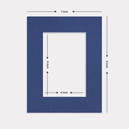 Ak Frames 9X7 Blue Picture Mounts To Fit 6X4 Aperture Size - Mount Board Only (No Frame Included) - thumbnail 3