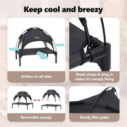 Vidaxl Dog Bed Folding Manual Black 62 X 48 X 61 Cm Steel - thumbnail 9
