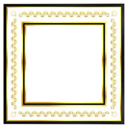 "Andrew Lee Ancient Egyptian Gold Border (Picutre Frame) / 24X24"" / Black" - thumbnail 5