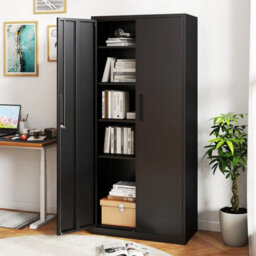 Kitchen Tall File Pantry Cabinet Steel Storage Organizer - thumbnail 3