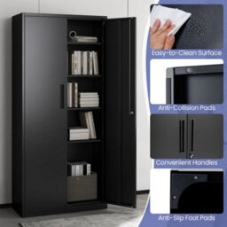 Kitchen Tall File Pantry Cabinet Steel Storage Organizer - thumbnail 6